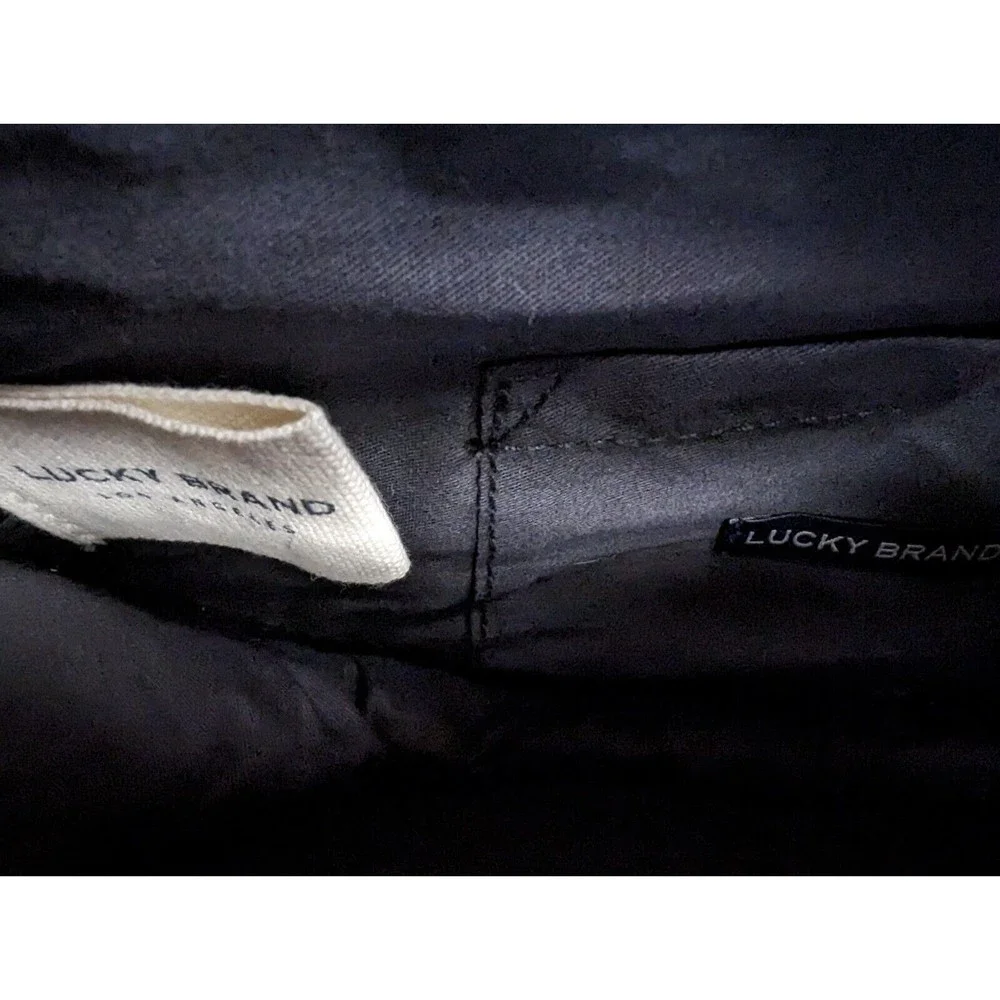 NWT Lucky Brand Black Woven Crossbody Bag - Picture 7 of 11